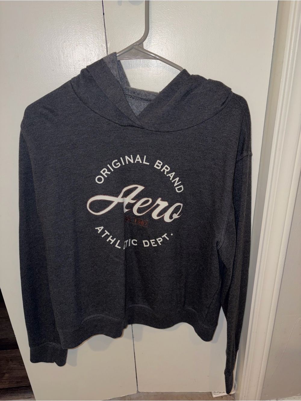 Aeropostale Charcoal Hoodie - Dark Gray